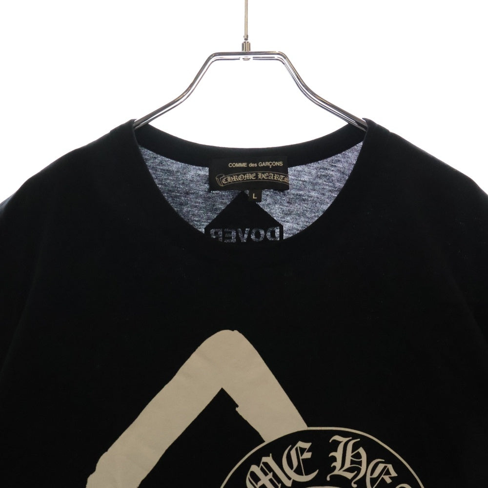 CHROME HEARTS(クロムハーツ) 12SS ×COMME des GARCONS DOVER STREET MARKET ZI-T002 ×コムデギャルソン ホースシュープリント クルーネック半袖Tシャツカットソー ブラック