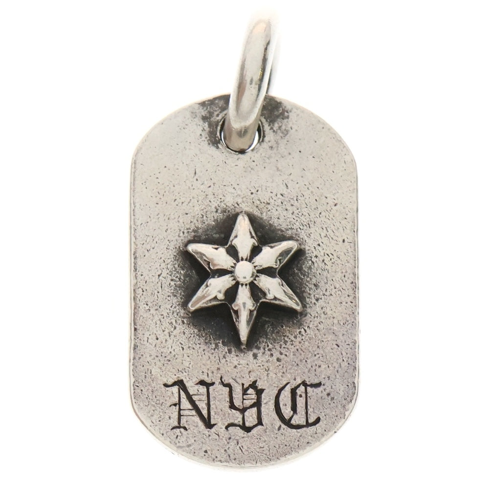 CHROME HEARTS(クロムハーツ) RAISED DOGTAG レイズドドッグタグ NYC限定チャーム ネックレストップ シルバー