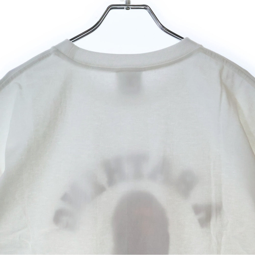 A BATHING APE(アベイシングエイプ) COLLEGE TEE フロントプリント クルーネック半袖Tシャツカットソー ホワイト 001TEL801001M