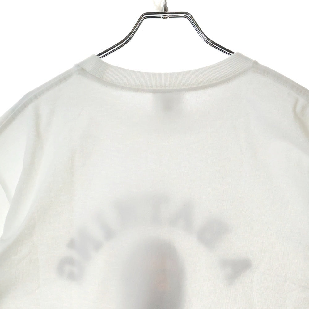 A BATHING APE(アベイシングエイプ) COLLEGE TEE フロントプリント クルーネック半袖Tシャツカットソー ホワイト 001TEL801001M