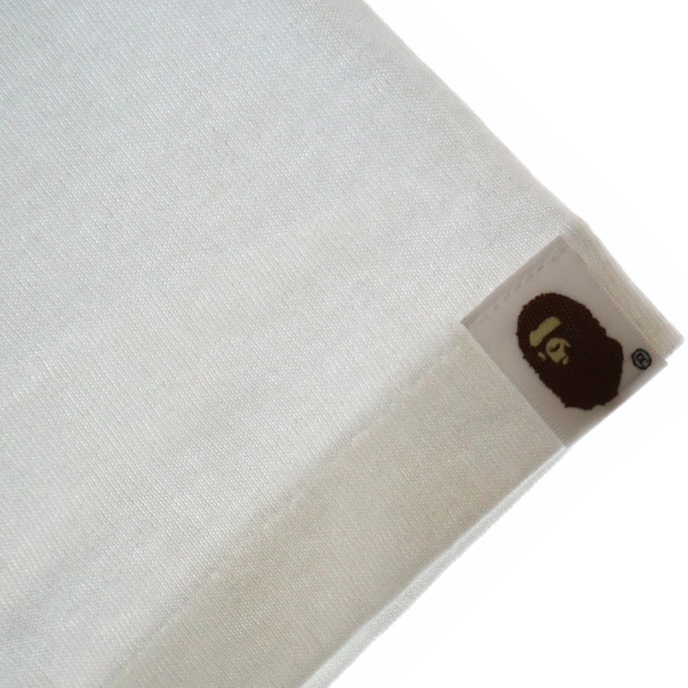 A BATHING APE(アベイシングエイプ) COLLEGE TEE フロントプリント クルーネック半袖Tシャツカットソー ホワイト 001TEL801001M