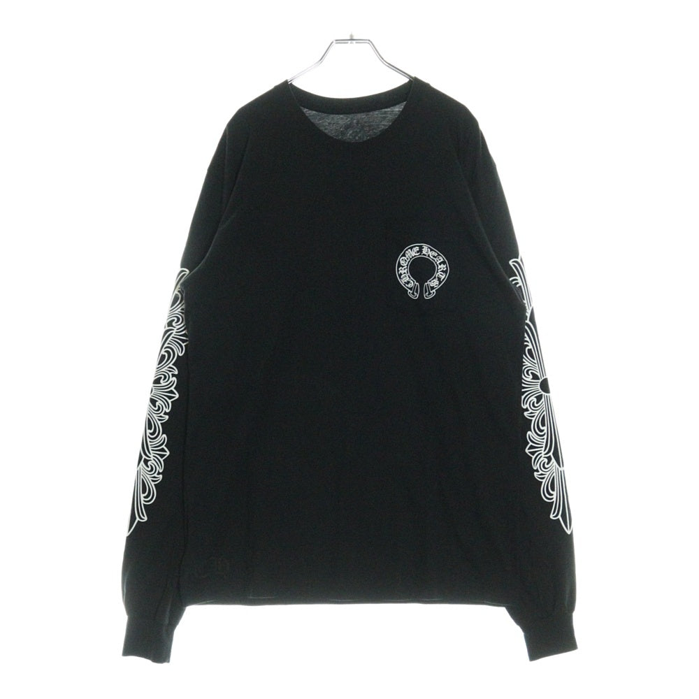 【Chrome Hearts】Floral Horseshoe L/S T-shirt★長袖Ｔシャツ Chrome Hearts Floral Horseshoe L/S T-shirt White Men's - US