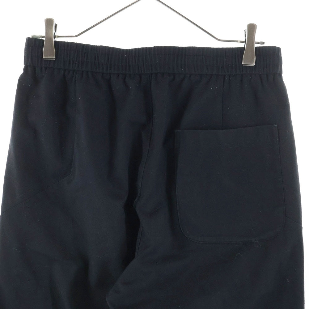 NO BRAND(ノーブランド) コットンイージースラックス ブラック