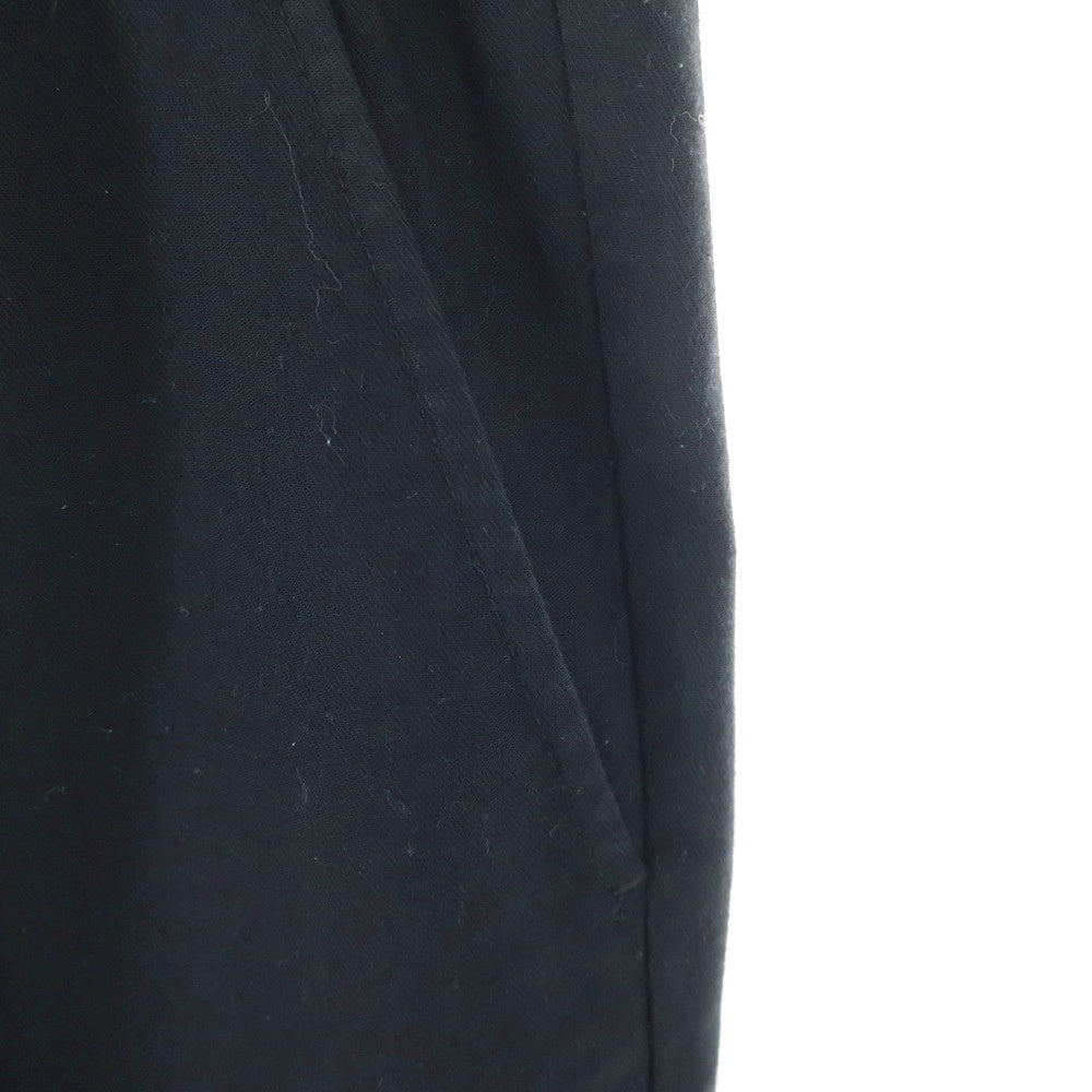 NO BRAND(ノーブランド) コットンイージースラックス ブラック