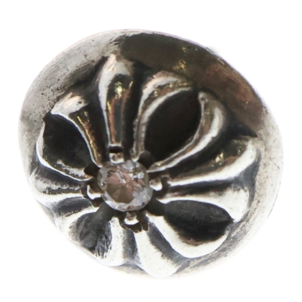 CHROME HEARTS(クロムハーツ) STUD CRSBLL 1DIA クロスボールスタッドピアス 1ダイヤ シルバー