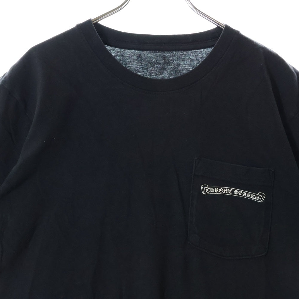 CHROME HEARTS(クロムハーツ) Back Arch Logo USA Print クルーネック半袖Tシャツカットソー ブラック