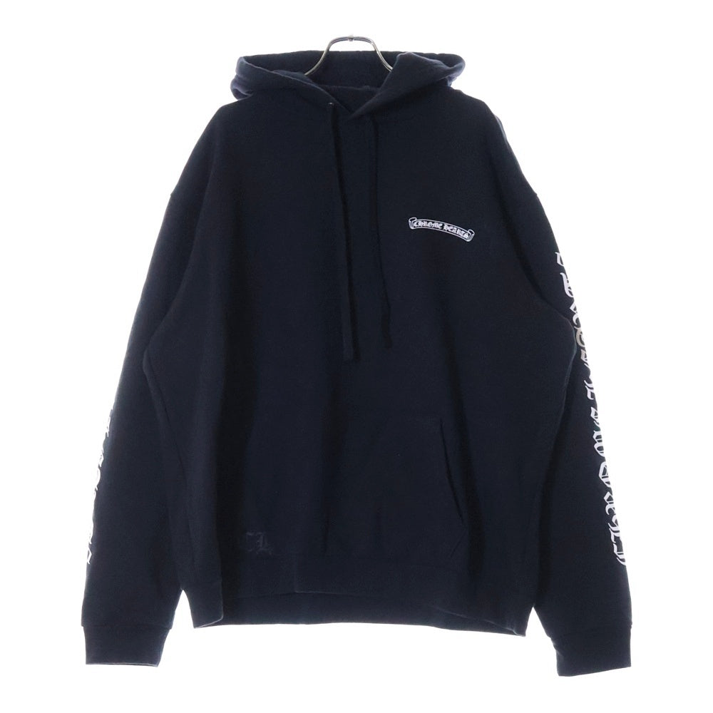 CHROME HEARTS(クロムハーツ) SCROOL HOODIE スクロールラベル プルオーバーフーディ パーカー ブラック