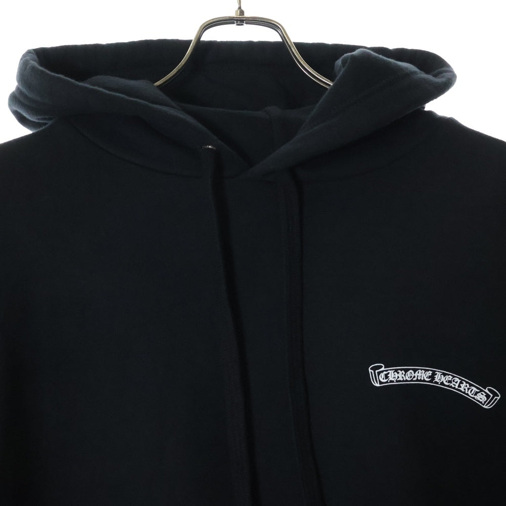 CHROME HEARTS(クロムハーツ) SCROOL HOODIE スクロールラベル プルオーバーフーディ パーカー ブラック