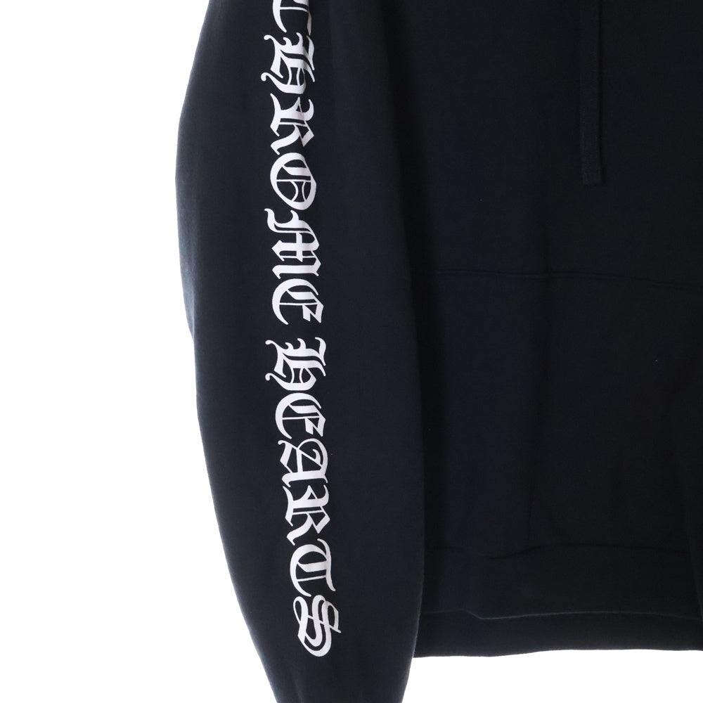 CHROME HEARTS(クロムハーツ) SCROOL HOODIE スクロールラベル プルオーバーフーディ パーカー ブラック