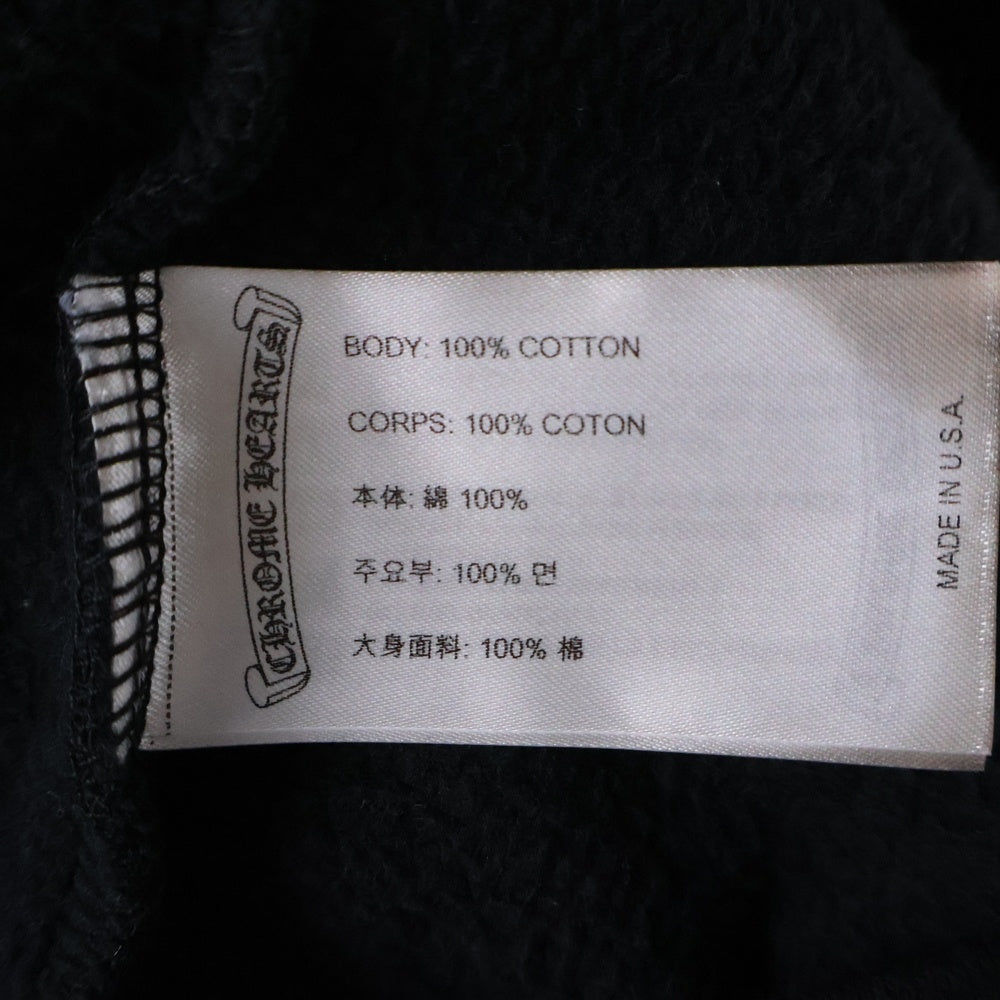 CHROME HEARTS(クロムハーツ) SCROOL HOODIE スクロールラベル プルオーバーフーディ パーカー ブラック