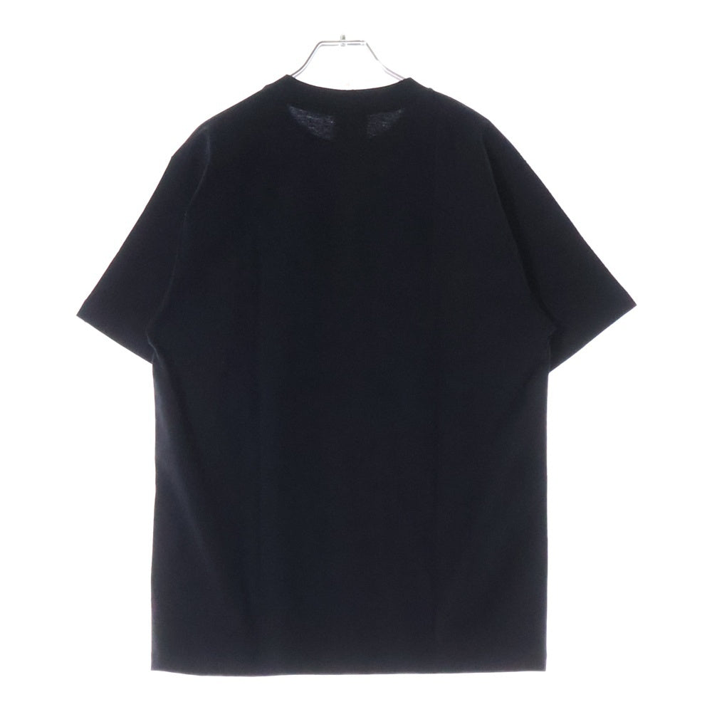 A BATHING APE(アベイシングエイプ) ABC CAMO COLLEGE TEE フロントプリント クルーネック半袖Tシャツカットソー ブラック/グリーン 001TEL801005M