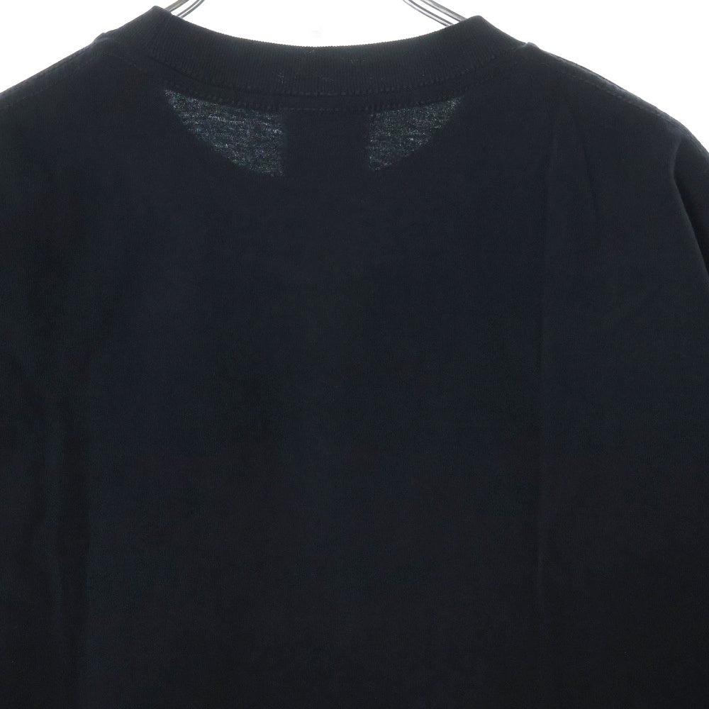 A BATHING APE(アベイシングエイプ) ABC CAMO COLLEGE TEE フロントプリント クルーネック半袖Tシャツカットソー ブラック/グリーン 001TEL801005M