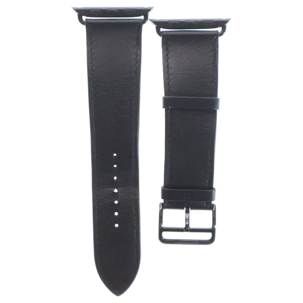 HERMES(エルメス) Apple Watch SERIES 6 44mm シンプルトゥール アップルウォッチ レザーベルト Y刻印 ブラック