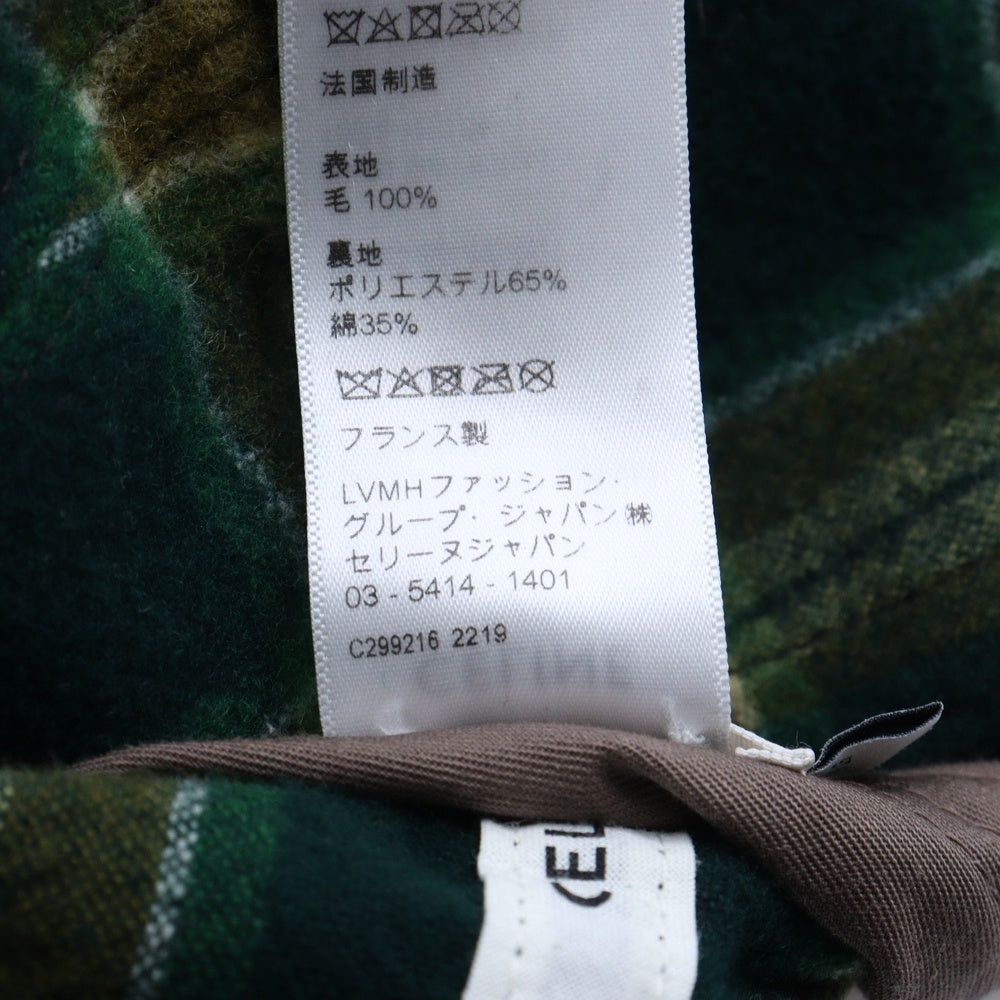 CELINE(セリーヌ) 22AW イニシャル スナップバックチェックキャップ グリーン 2AUY8499R