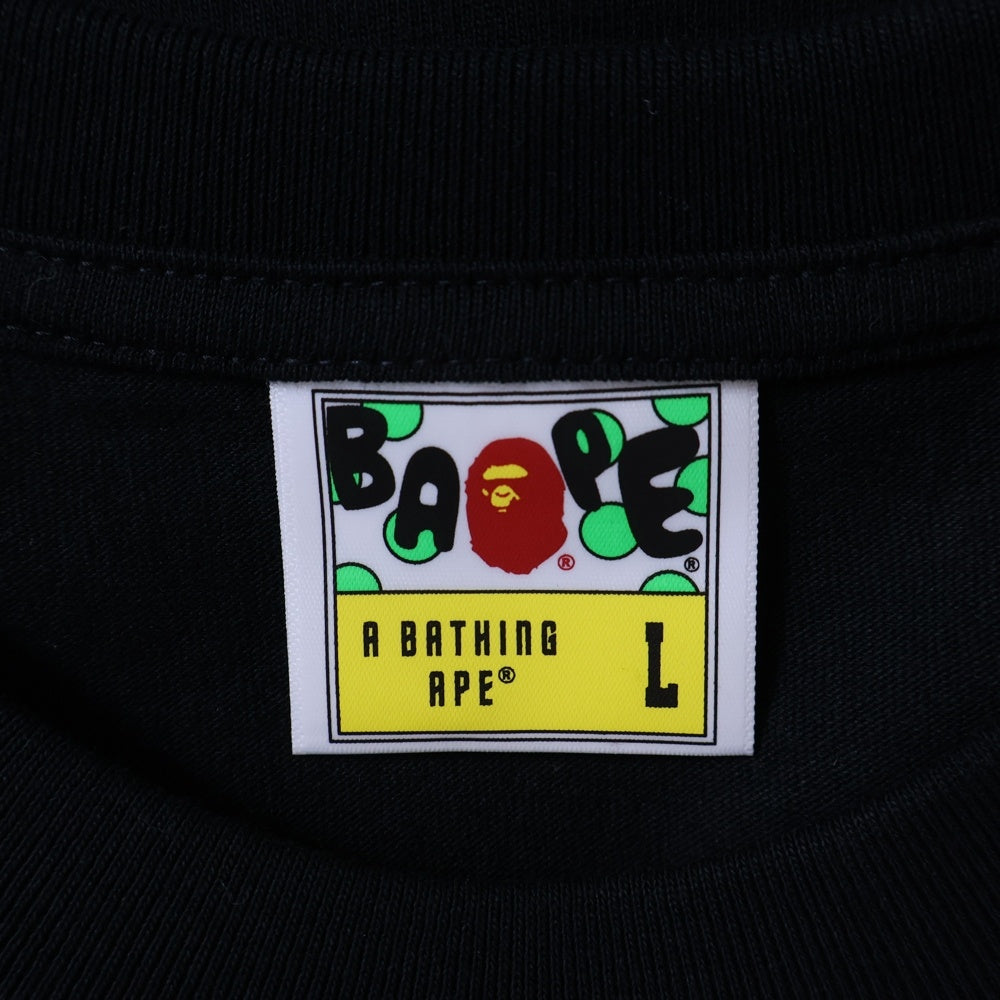 A BATHING APE(アベイシングエイプ) GO!APE KYOTO 京都限定 クルーネック半袖Tシャツカットソー ブラック 001TEL221033F