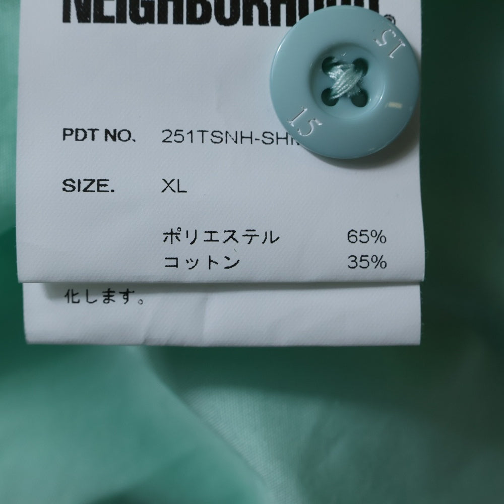 NEIGHBORHOOD(ネイバーフッド) 25SS CLASSIC WORK SHIRT SS-1 クラシックワークシャツ 半袖開襟シャツ ミントグリーン 251TSNH-SHM02
