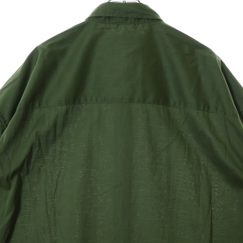 WTAPS(ダブルタップス) 25SS RIPSTOP COOLMAX リップストップ クールマックス 半袖開襟シャツ グリーン 251TQDT-SHM06