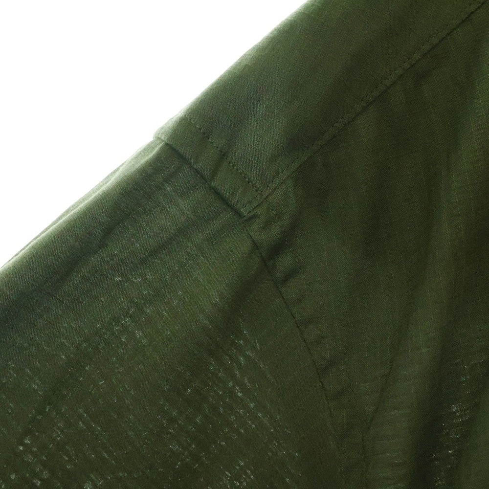 WTAPS(ダブルタップス) 25SS RIPSTOP COOLMAX リップストップ クールマックス 半袖開襟シャツ グリーン 251TQDT-SHM06