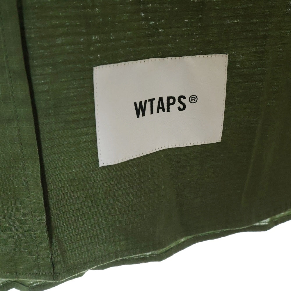 WTAPS(ダブルタップス) 25SS RIPSTOP COOLMAX リップストップ クールマックス 半袖開襟シャツ グリーン 251TQDT-SHM06