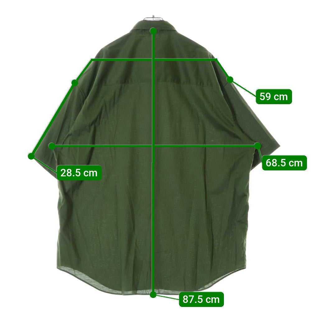 WTAPS(ダブルタップス) 25SS RIPSTOP COOLMAX リップストップ クールマックス 半袖開襟シャツ グリーン 251TQDT-SHM06
