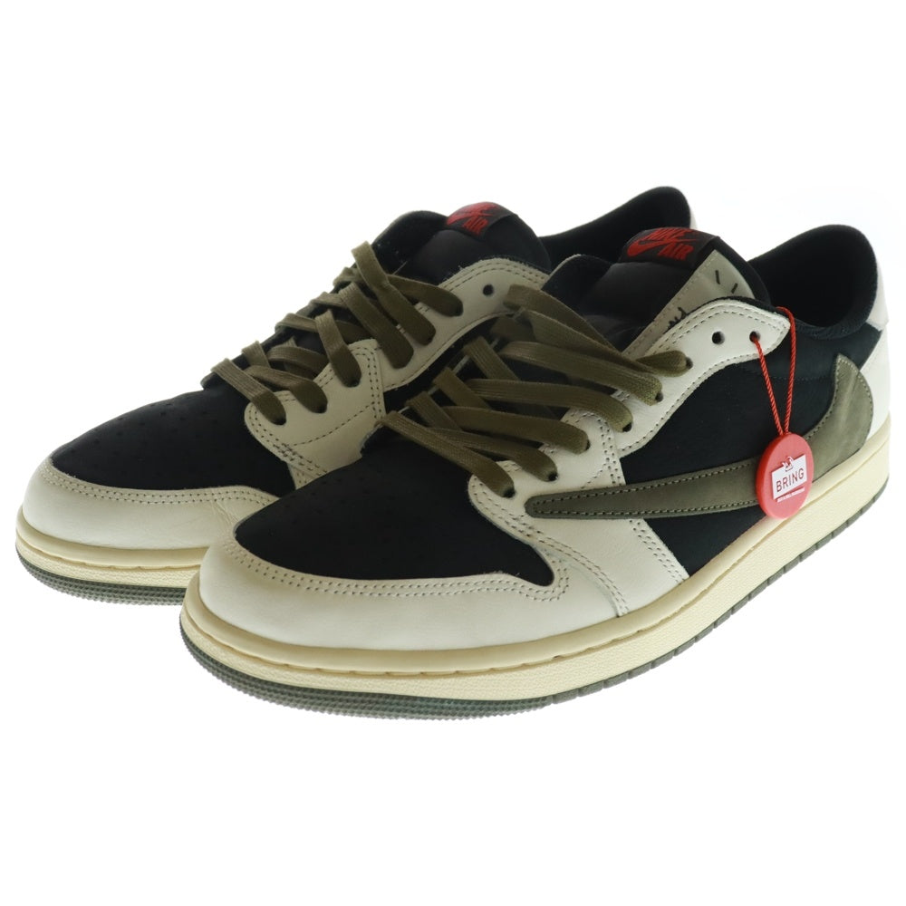 NIKE(ナイキ) ×Travis Scott WMNS Air Jordan 1 Low OG Medium Olive トラヴィススコット ウィメンズ エアジョーダン1 OG ミディアム ローカットスニーカー DZ4137-106