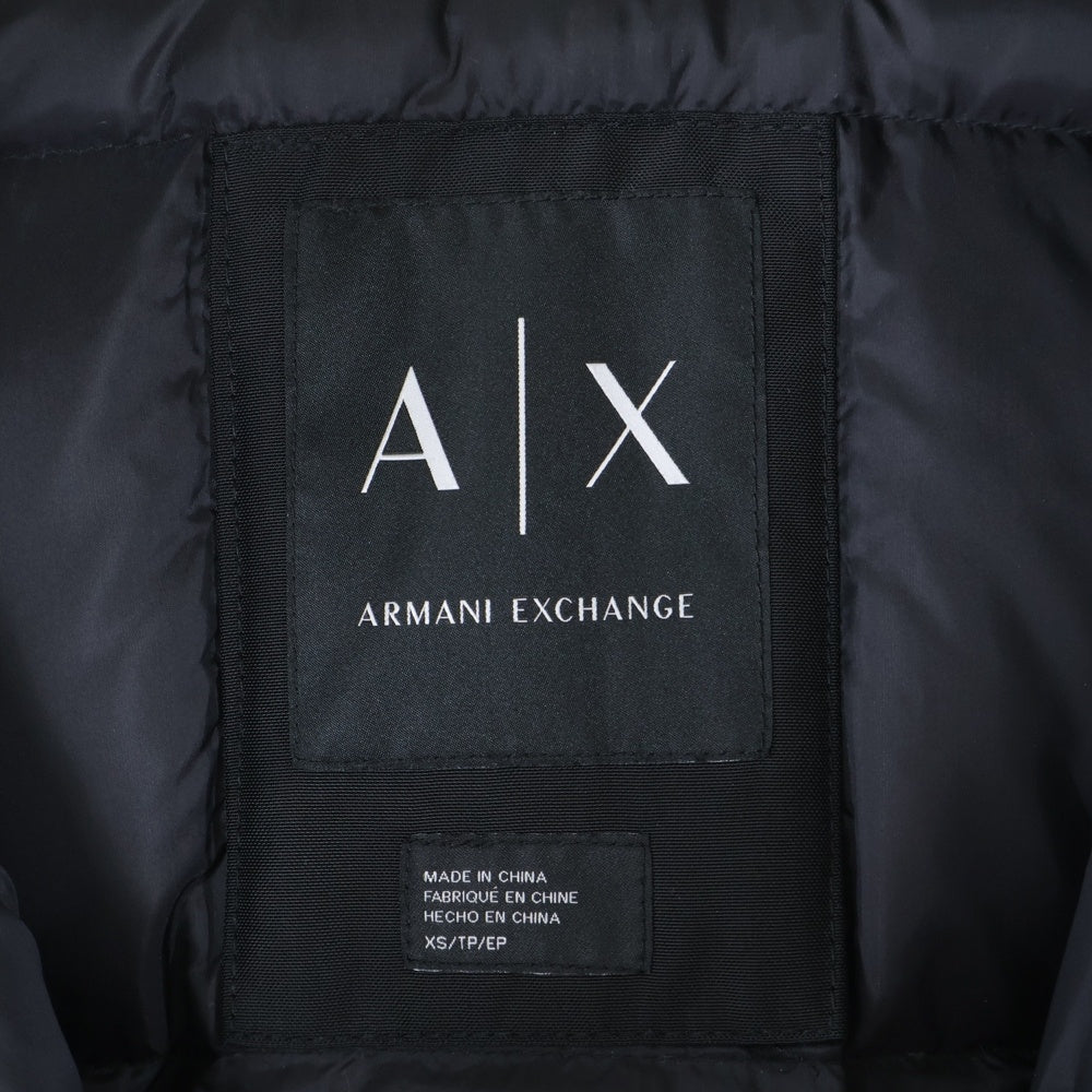 Armani Exchange(アルマーニ エクスチェンジ) ポリエステル フーディーダウンジャケット ブラック 6YZB49 ZN25Z
