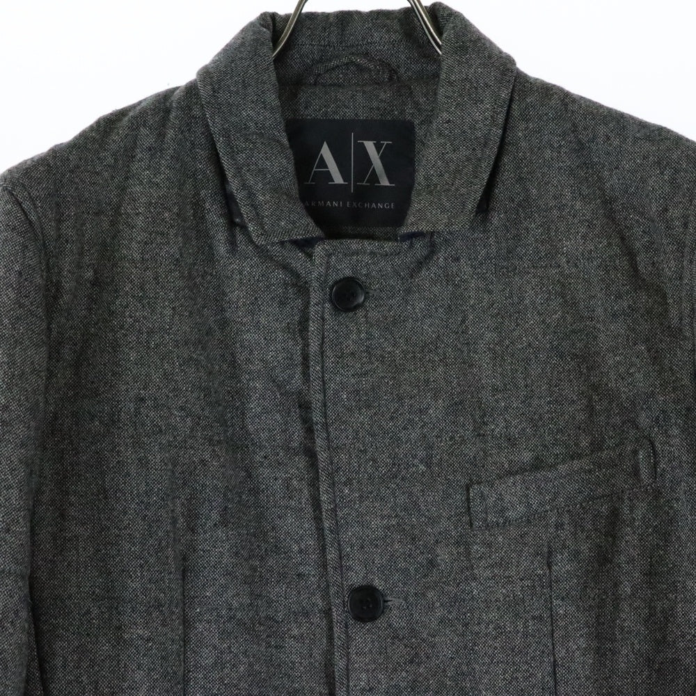 Armani Exchange(アルマーニ エクスチェンジ) 襟付きウールジャケット グレー