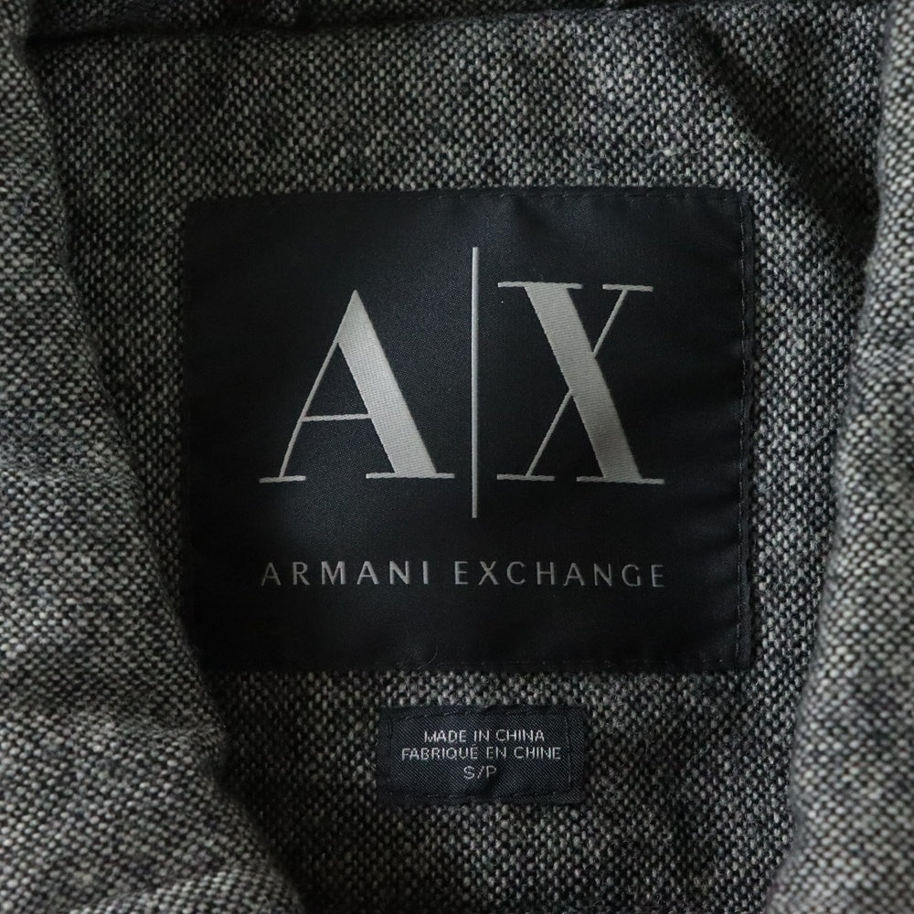 Armani Exchange(アルマーニ エクスチェンジ) 襟付きウールジャケット グレー