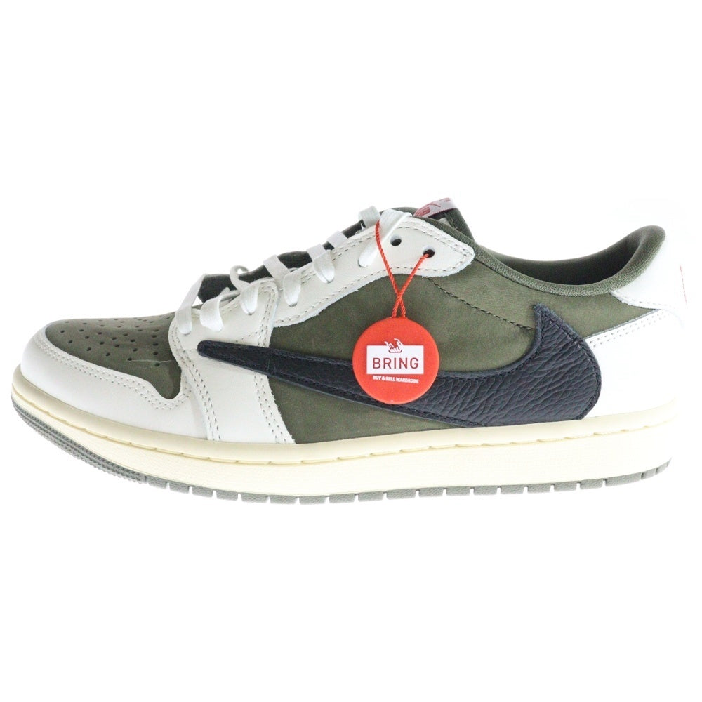 NIKE(ナイキ) ×Travis Scott Air Jordan 1 Low OG SP Reverse Olive エアジョーダン1 OG SP リバースオリーブ ローカットスニーカー US8.5/26.5cm DM7866-200