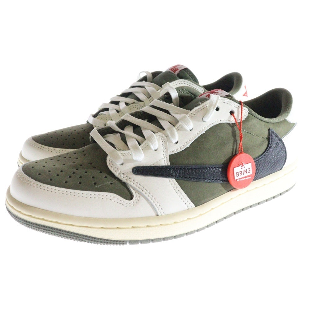 NIKE(ナイキ) ×Travis Scott Air Jordan 1 Low OG SP Reverse Olive エアジョーダン1 OG SP リバースオリーブ ローカットスニーカー US8.5/26.5cm DM7866-200
