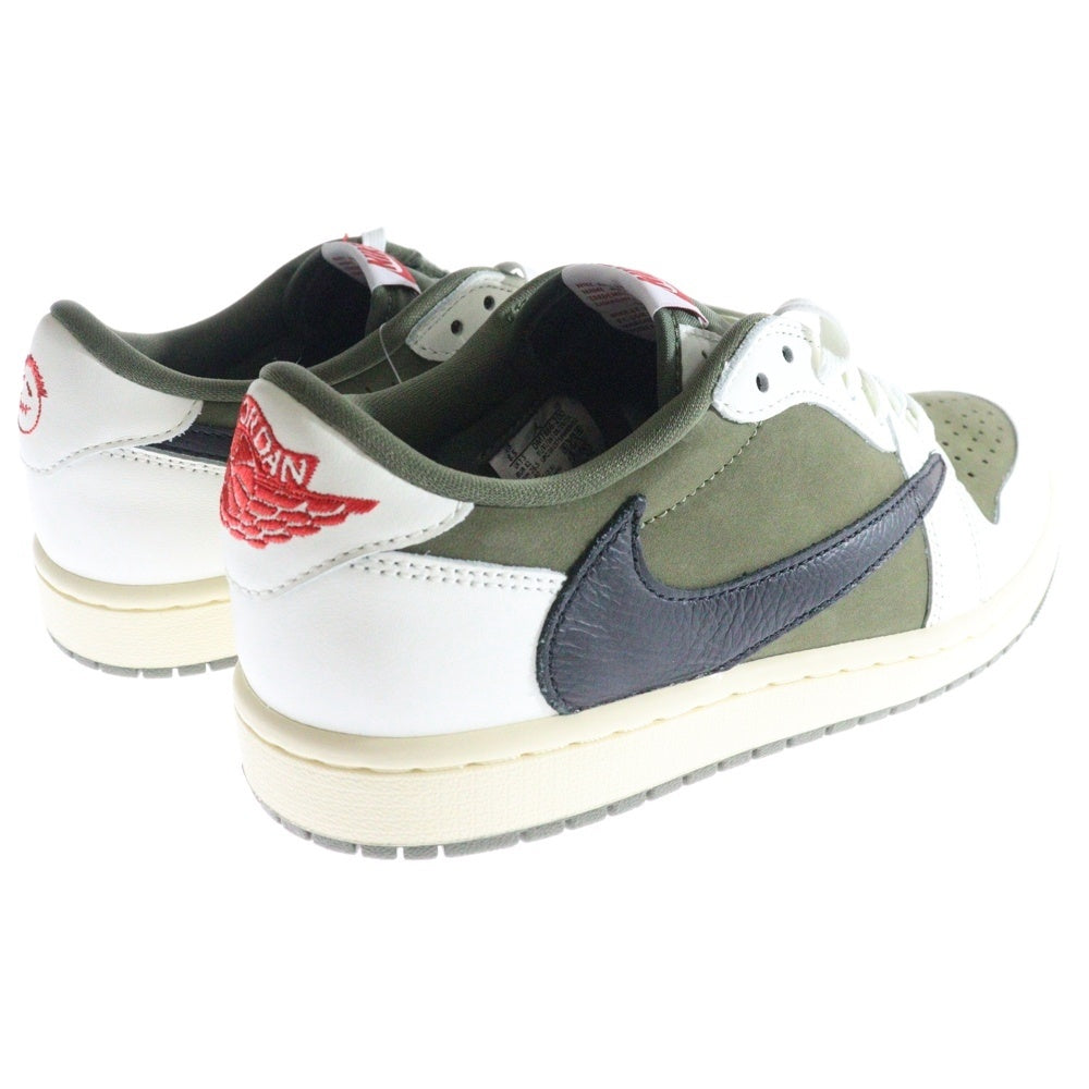 NIKE(ナイキ) ×Travis Scott Air Jordan 1 Low OG SP Reverse Olive エアジョーダン1 OG SP リバースオリーブ ローカットスニーカー US8.5/26.5cm DM7866-200