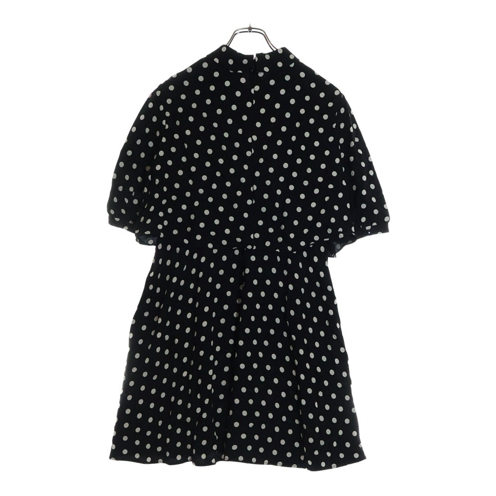 CELINE(セリーヌ) 24AW ドット柄 バックジップ ワンピース レディース ブラック PR003808D.38OW