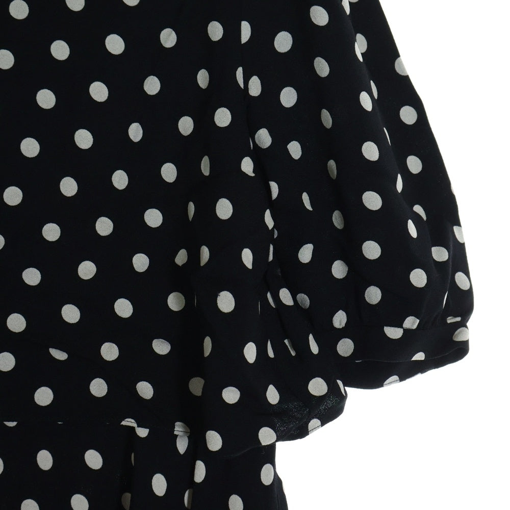 CELINE(セリーヌ) 24AW ドット柄 バックジップ ワンピース レディース ブラック PR003808D.38OW