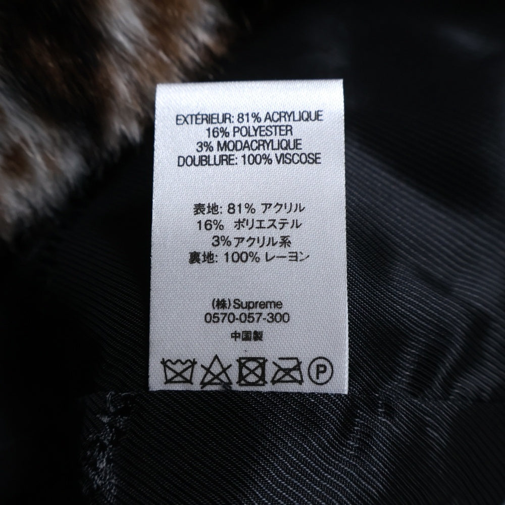 SUPREME(シュプリーム) 21AW Bandana Faux Bomber Jacket バンダナ フォウ ファー ボンバー ジャケット ブラウン