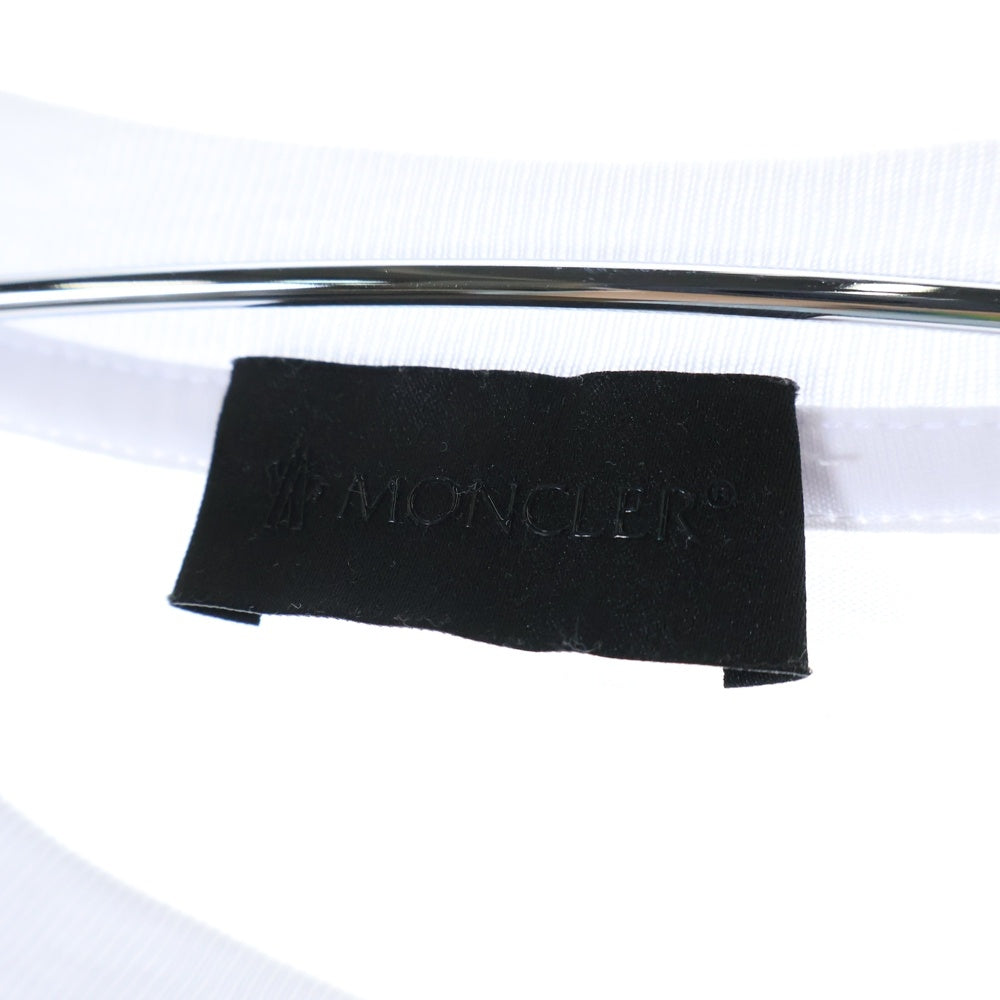 MONCLER(モンクレール) SS T-SHIRT バックプリント クルーネック半袖Tシャツカットソー ホワイト J10918C00032 89A17