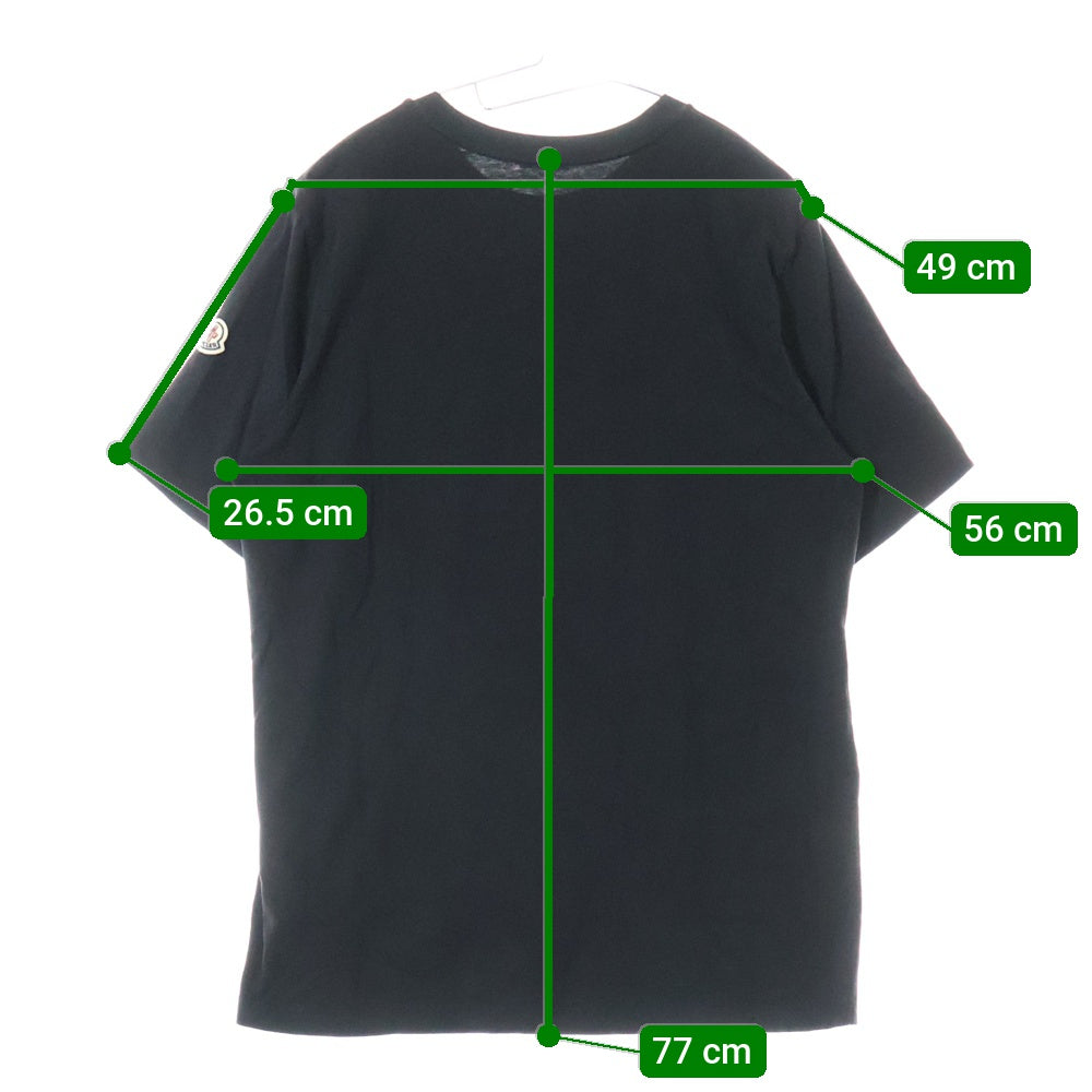 MONCLER(モンクレール) SS T-SHIRT ネックロゴ クルーネック半袖Tシャツカットソー ブラック J10918C00044 8390T