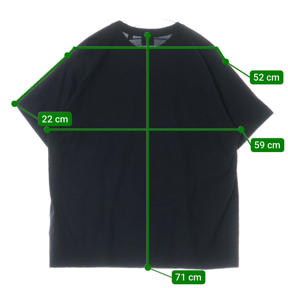 BURBERRY(バーバリー) Ellison Logo-Print Cotton Jersey フロントプリント クルーネック半袖Tシャツカットソー ブラック 8038543