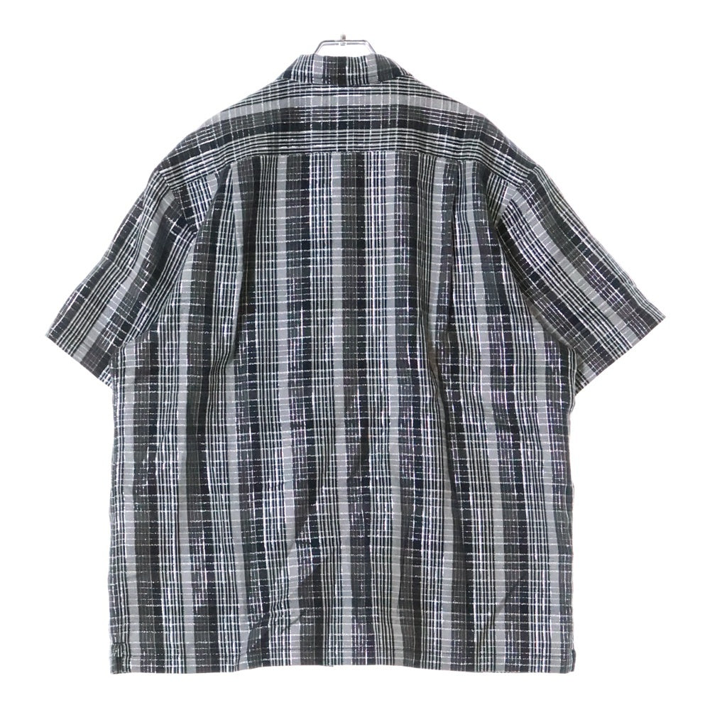 SUPREME(シュプリーム) 23SS Metallic Plaid S/S shirt メタリックプレイドチェック総柄半袖シャツ グレー