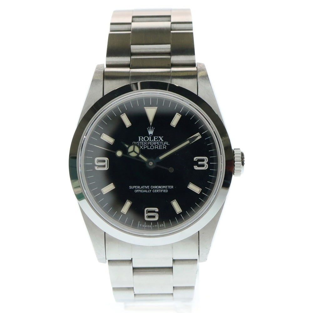 ROLEX(ロレックス) EXPLORER 1エクスプローラー1 黒文字盤 腕時計 シルバー/ブラック 14270 S番