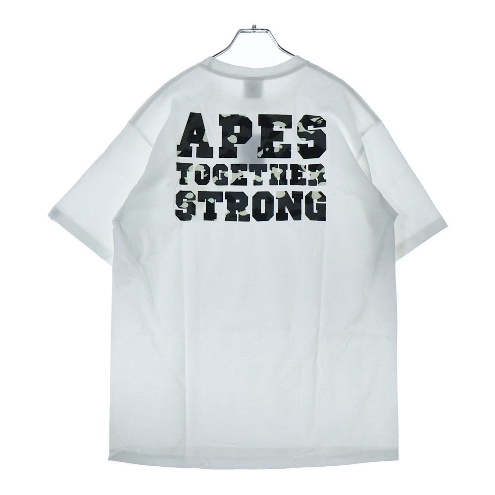 A BATHING APE(アベイシングエイプ) CITY CAMO COLLEGE ATS TEE クルーネック半袖Tシャツカットソー ホワイト 001TEL801028M