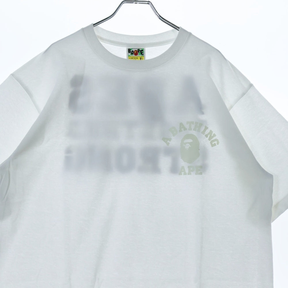A BATHING APE(アベイシングエイプ) CITY CAMO COLLEGE ATS TEE クルーネック半袖Tシャツカットソー ホワイト 001TEL801028M