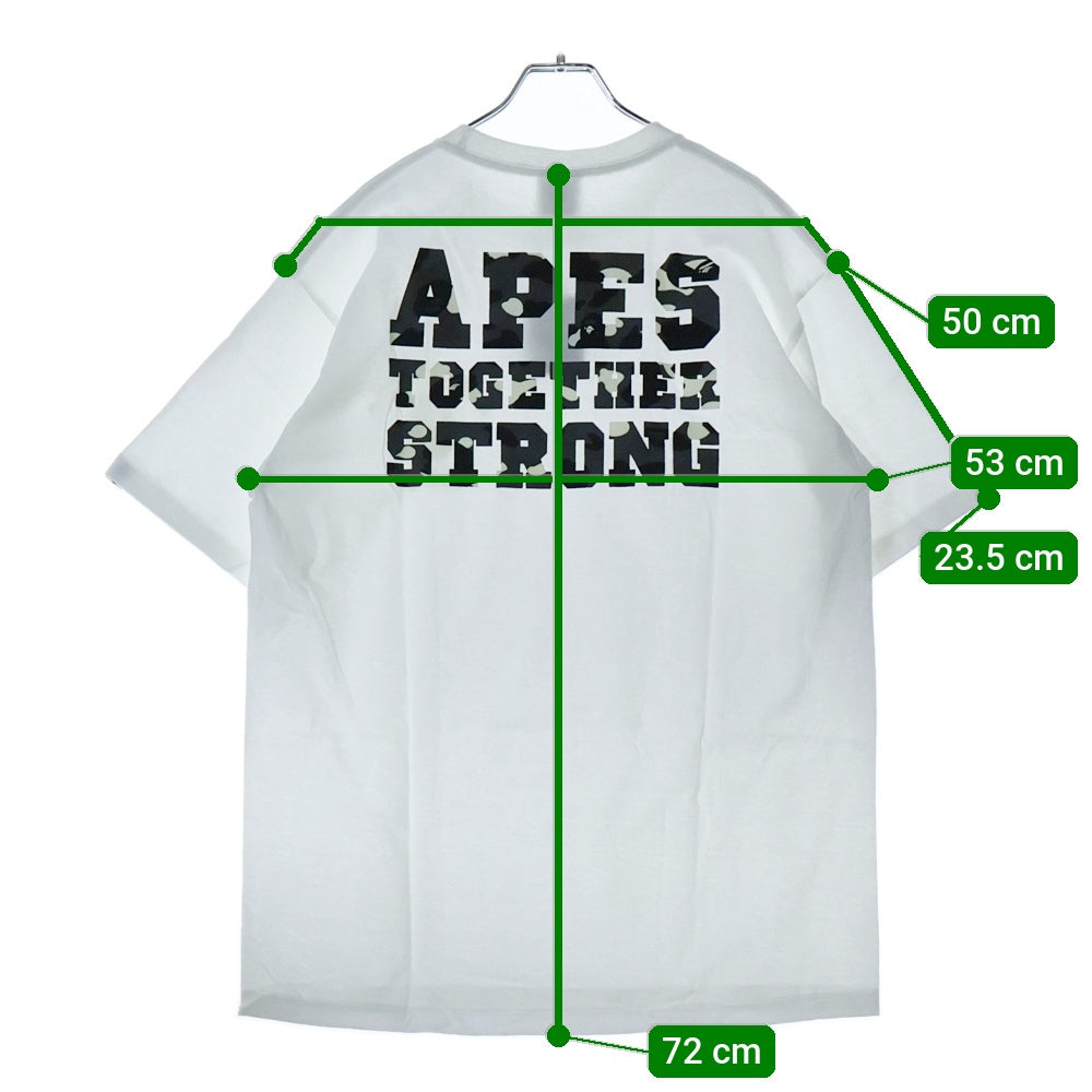 A BATHING APE(アベイシングエイプ) CITY CAMO COLLEGE ATS TEE クルーネック半袖Tシャツカットソー ホワイト 001TEL801028M