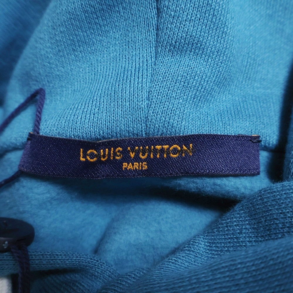 LOUIS VUITTON(ルイヴィトン) 22AW シグネチャーロゴ プルオーバーパーカー ブルー RM222E IHN HNY56W