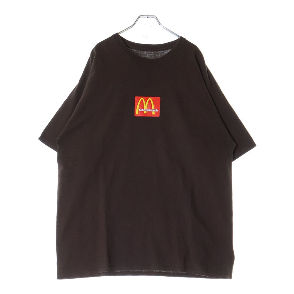 Cactus Jack(カクタスジャック) ×Mcdonald's Sesame III ×マクドナルド セサミ III ロゴプリント クルーネック半袖Tシャツカットソー ブラウン