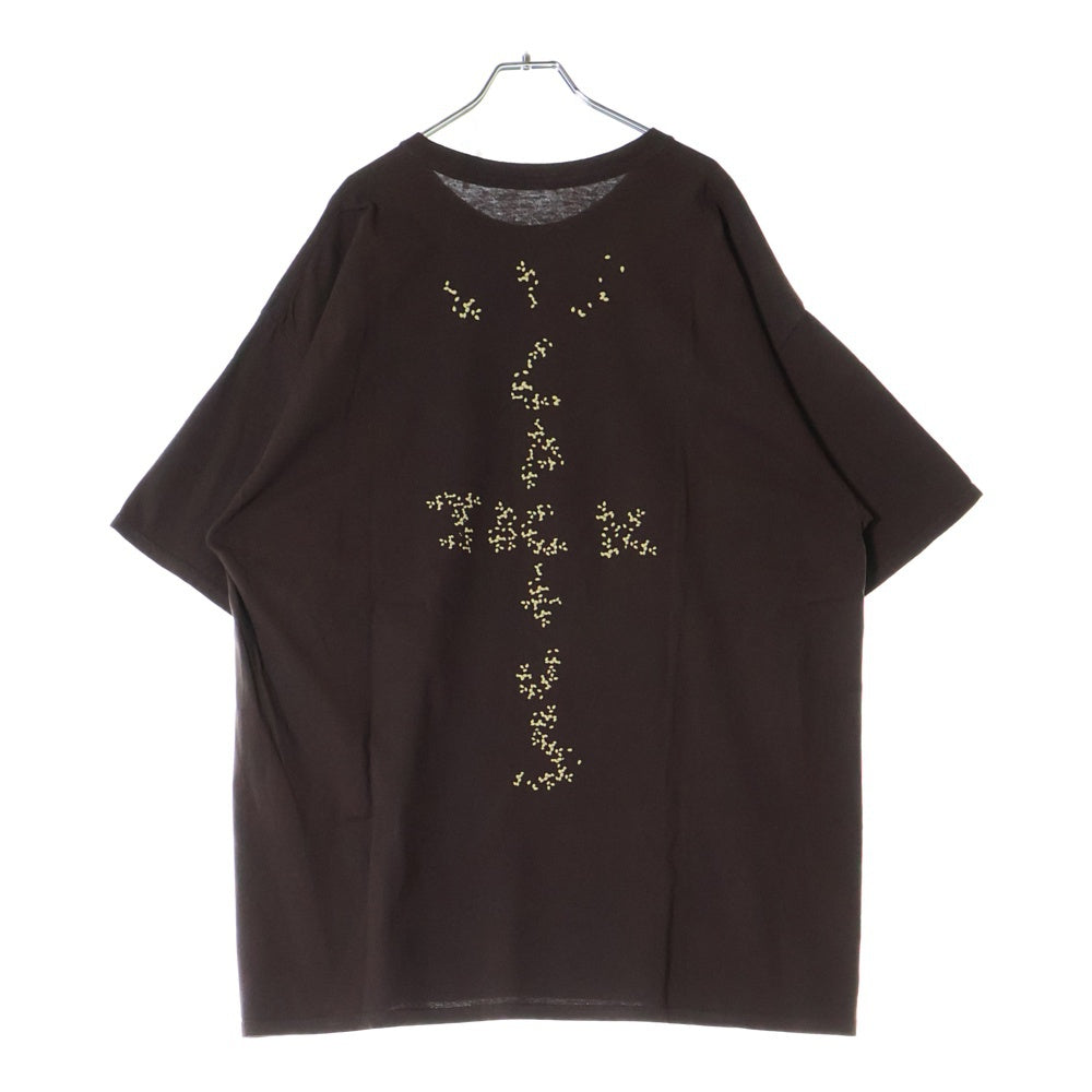 Cactus Jack(カクタスジャック) ×Mcdonald's Sesame III ×マクドナルド セサミ III ロゴプリント クルーネック半袖Tシャツカットソー ブラウン
