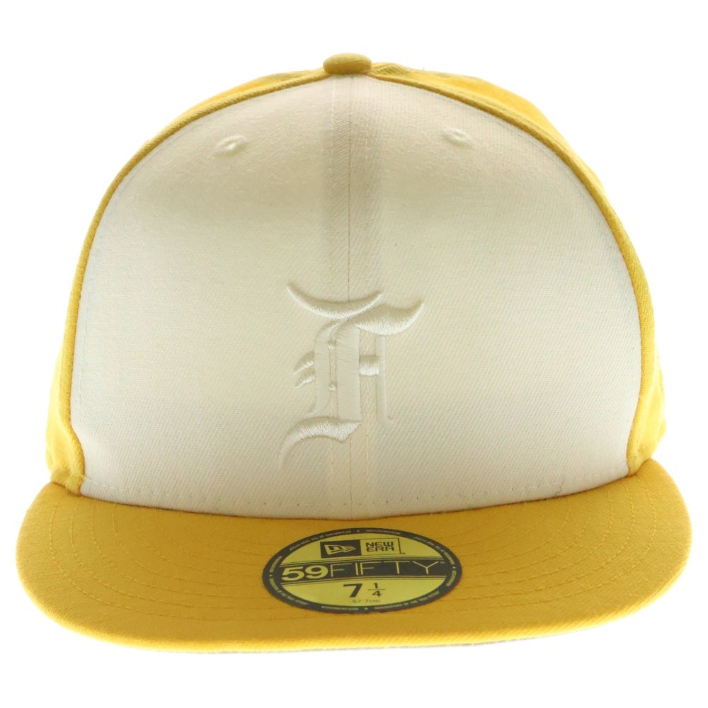 FEAR OF GOD ESSENTIALS(フィアオブゴッド エッセンシャルズ) ×New Era 59FIFTY Trucker Style ×ニューエラ ロゴ刺しゅう ベースボールキャップ 帽子 イエロー