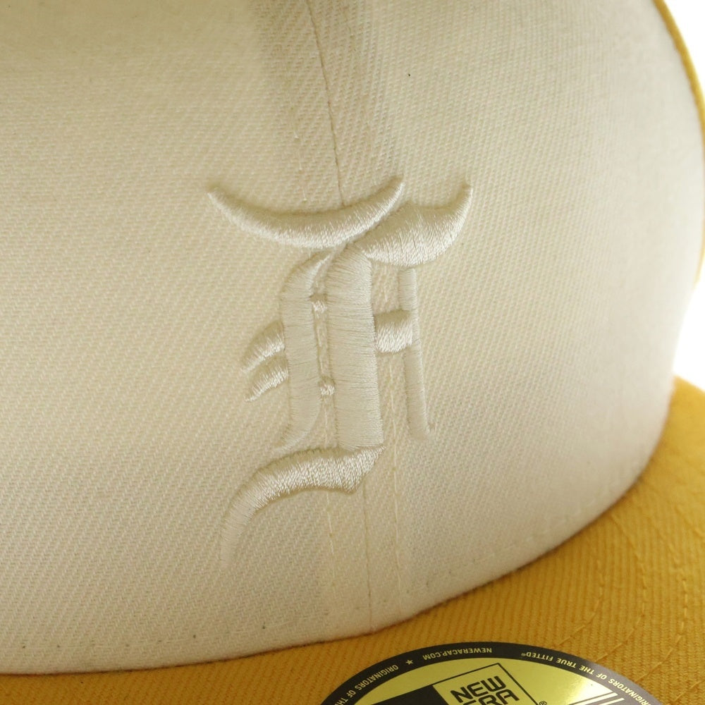 FEAR OF GOD ESSENTIALS(フィアオブゴッド エッセンシャルズ) ×New Era 59FIFTY Trucker Style ×ニューエラ ロゴ刺しゅう ベースボールキャップ 帽子 イエロー