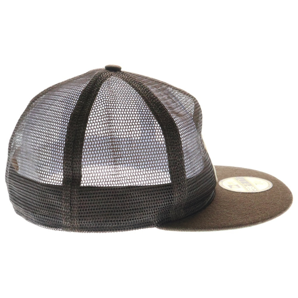 FEAR OF GOD ESSENTIALS(フィアオブゴッド エッセンシャルズ) ×New Era 59FIFTY MESH ×ニューエラ ロゴ刺しゅう メッシュキャップ 帽子 ブラウン