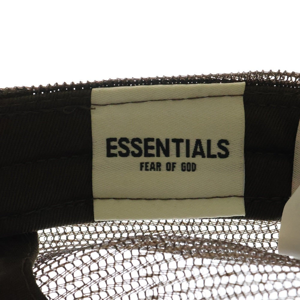 FEAR OF GOD ESSENTIALS(フィアオブゴッド エッセンシャルズ) ×New Era 59FIFTY MESH ×ニューエラ ロゴ刺しゅう メッシュキャップ 帽子 ブラウン