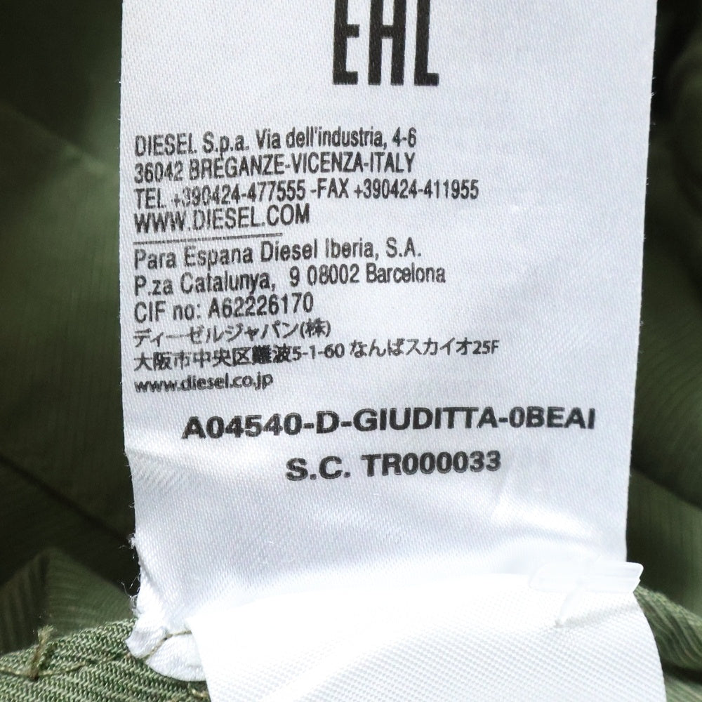 DIESEL(ディーゼル) D-GIUDITTA ジュディッタ ノースリーブカットオフワンピース レディース カーキ A04540